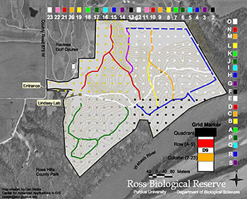 Color topographic map of the Reserve